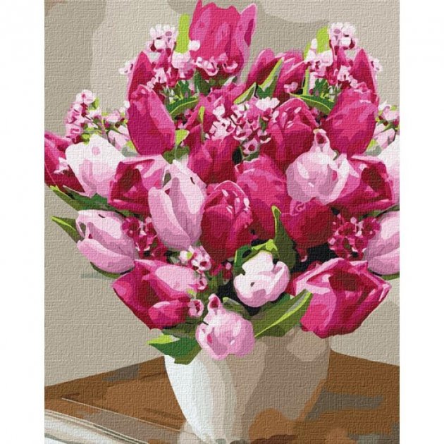 

Картина по номерам Идейка Яркие тюльпаны 40*50 см (без коробки) арт.KHO3006