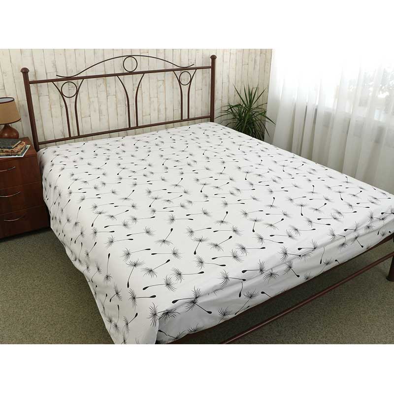 

Пододеяльник Руно евро 205*225 см бязь арт.67.114Б_Fly white