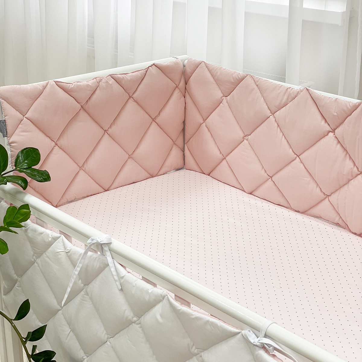 

Защита-бортики Маленькая соня Универсальный поплин в кроватку стандарт детский пудра арт.078779