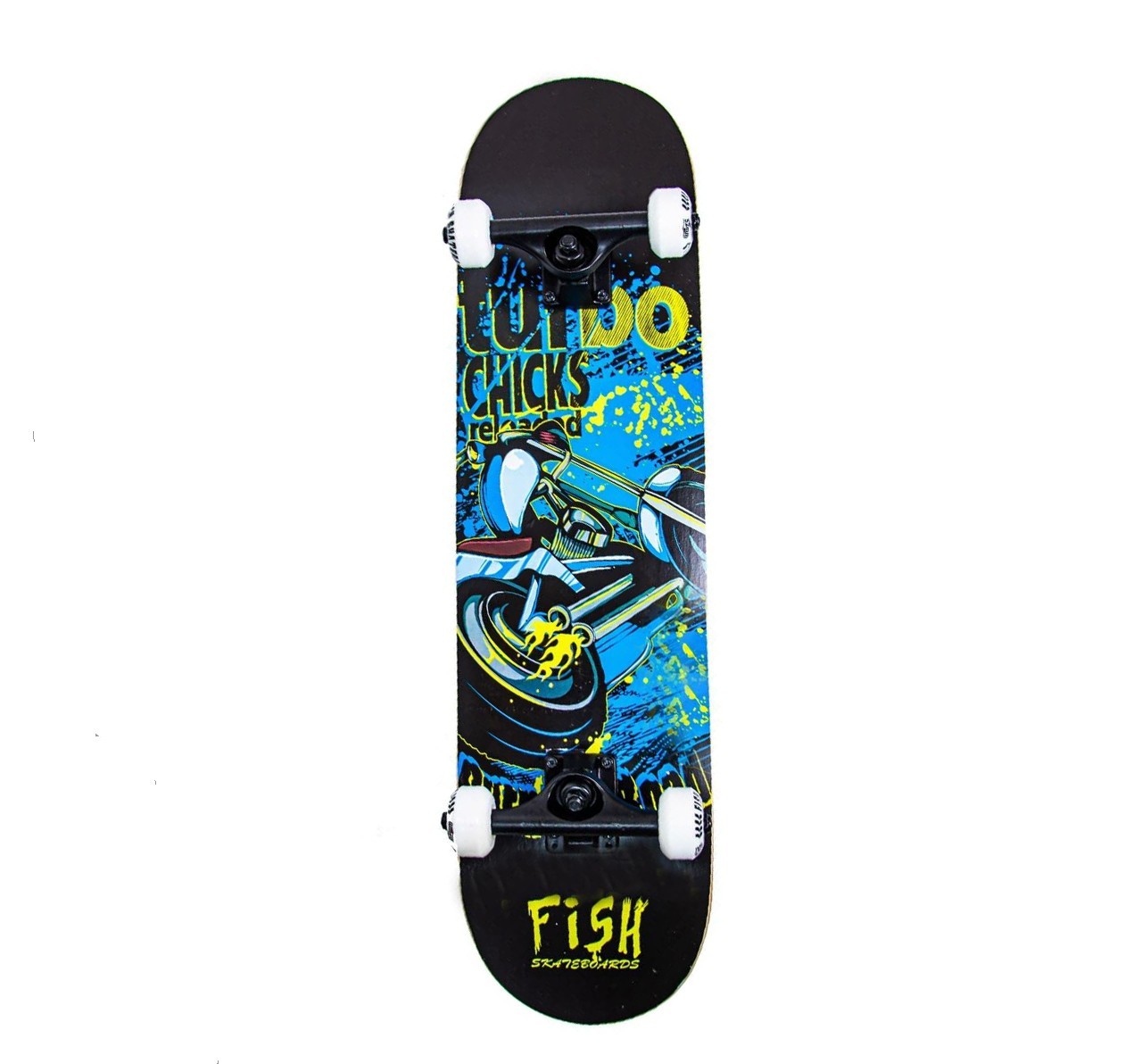 

Скейтборд проффесиональный Fish Skateboarding '30(78*20) Black/Yellow/Blue