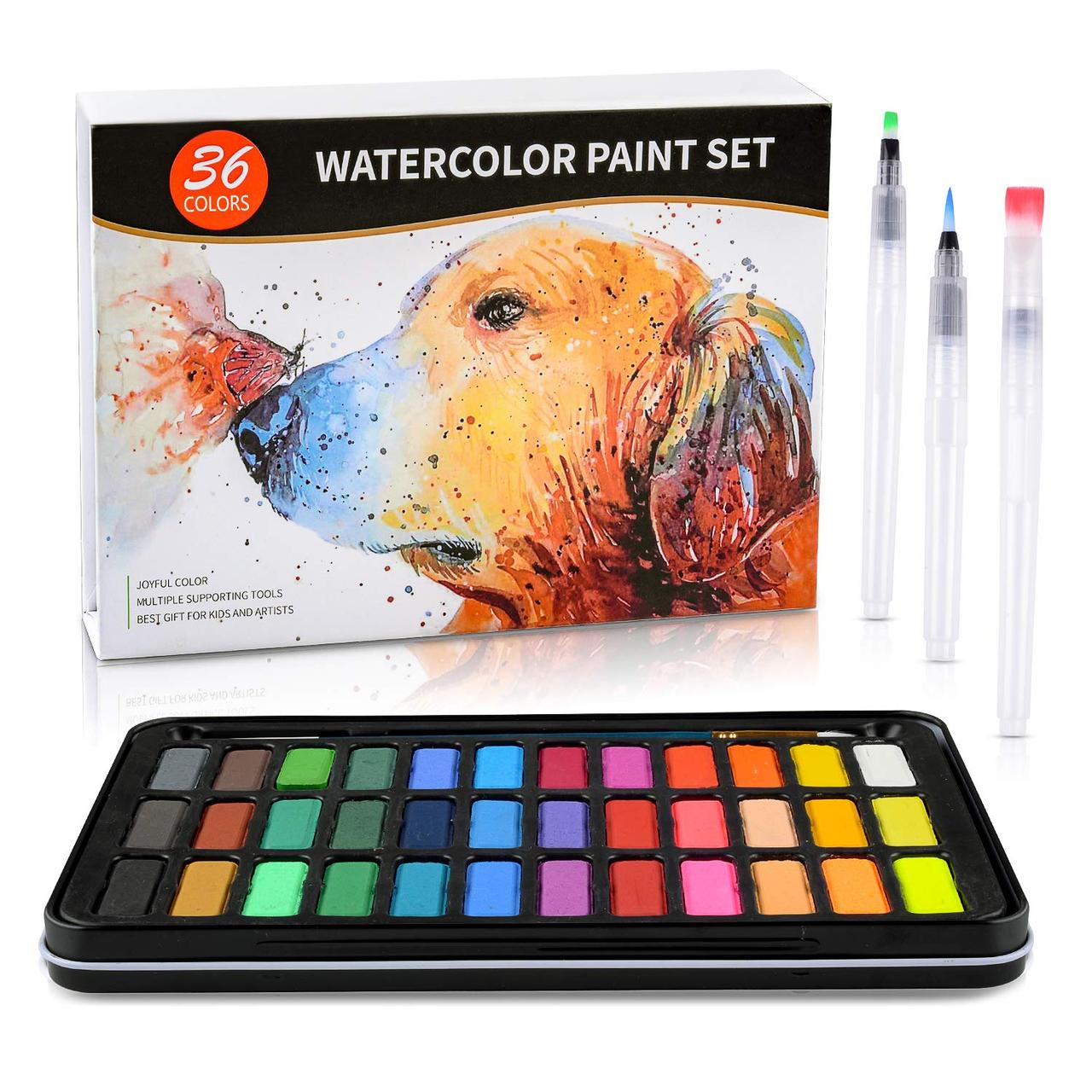 

Акварельные краски Professional Paint Set в металлическом пенале 36 цветов