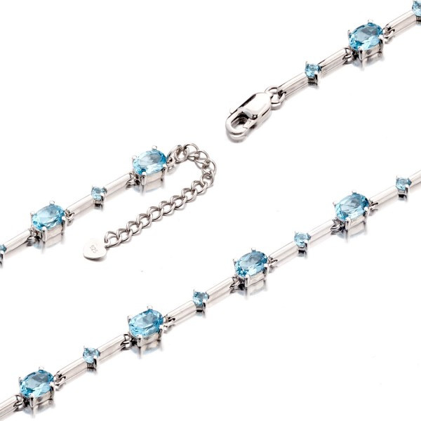 

Серебряный браслет Silver925 с топазом 9,38 гр