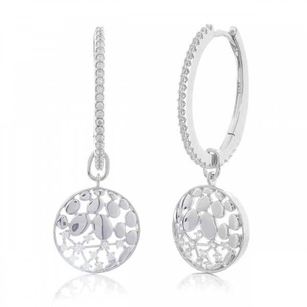 

Серебряные серьги Silver925 с цирконием 7.78 гр