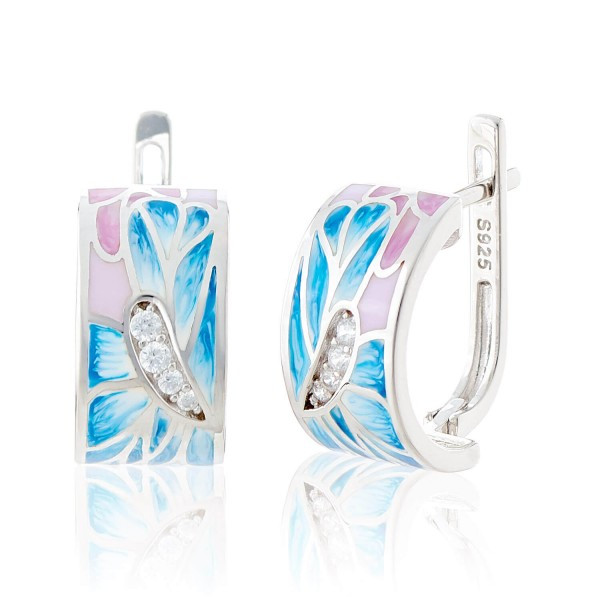 

Серебряные серьги Silver925 с эмалью 5,89 гр