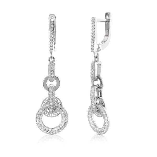 

Серебряные серьги Silver925 с цирконием 7.06 гр