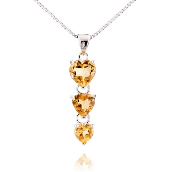 

Серебряное колье Silver925 с цитрином 2,16 гр