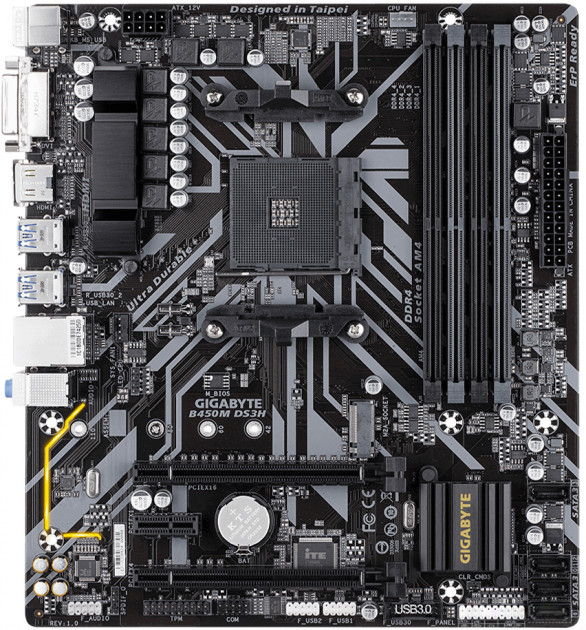 

Материнская плата Gigabyte B450M DS3H (153850)
