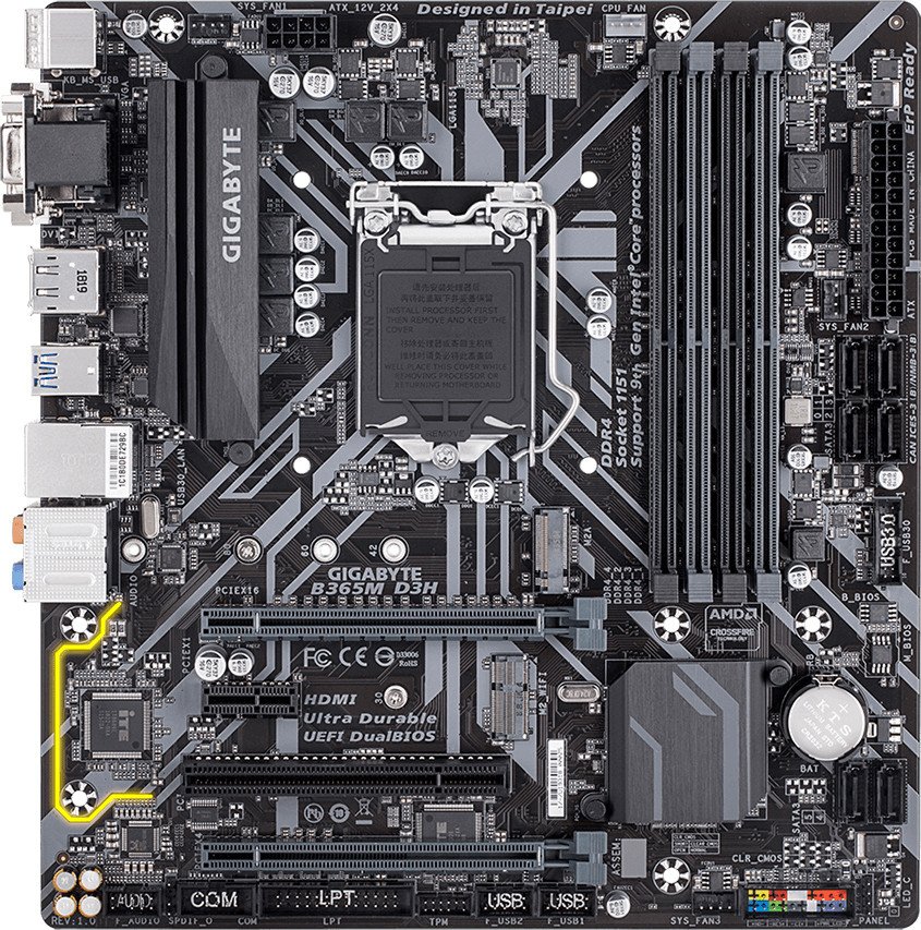 

Материнская плата Gigabyte B365M D3H