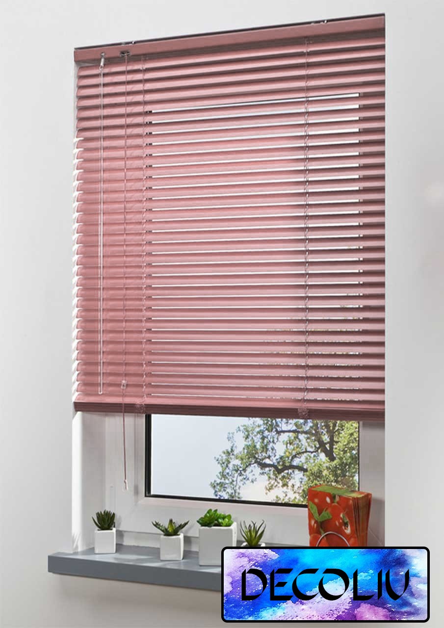 

Жалюзи DECOLIV Горизонтальные алюминиевые розовый код 473 140*150см