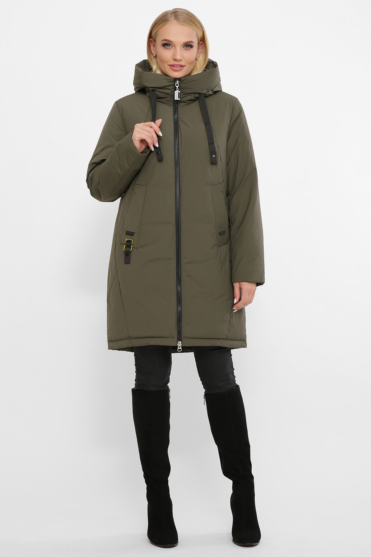 

Куртка женская зимняя цвет хаки размер 3XL-52 FGg_62884