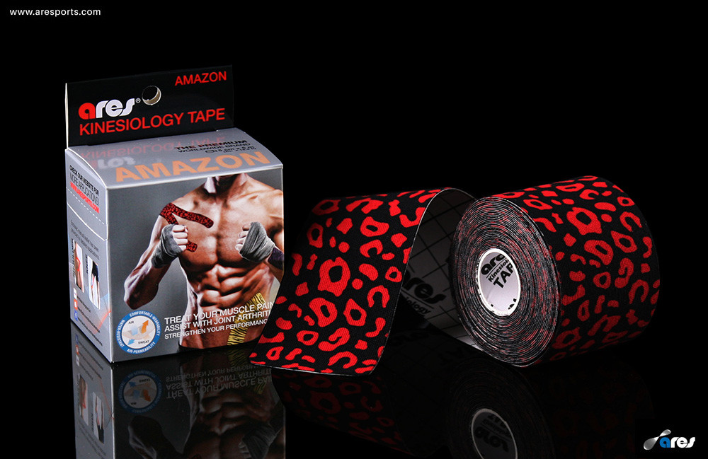 

Кинезиологический тейп ARES AMAZON TAPE 5м, красный леопард