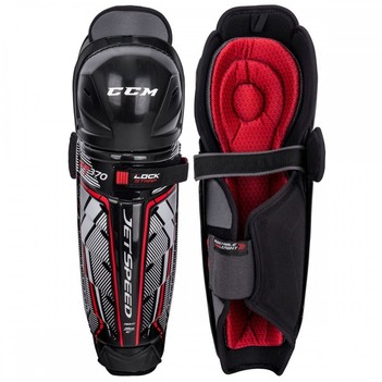 

Щитки CCM JETSPEED 370 JR подростковые, Размер 12", черный/красный, JS370SHIN-JR-12