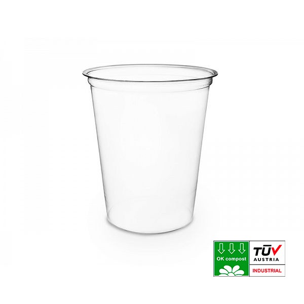 

Контейнер круглый из крахмала Vegware 960мл прозрачный 50 шт. CF-DC-32
