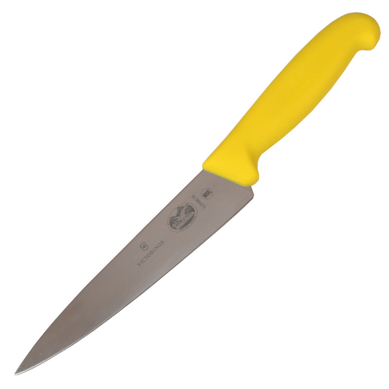

Нож кухонный, бытовой Victorinox Fibrox (лезвие: 150мм), желтый 5.2008.15