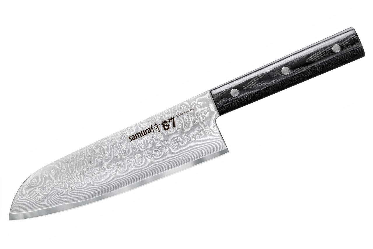 

Нож кухонный Сантоку Samura 67 Damascus, 175 мм