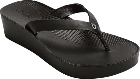 

Женские вьетнамки, сланцы OluKai Ao Loa Flip Flop Black/Black Full Grain Leather 40