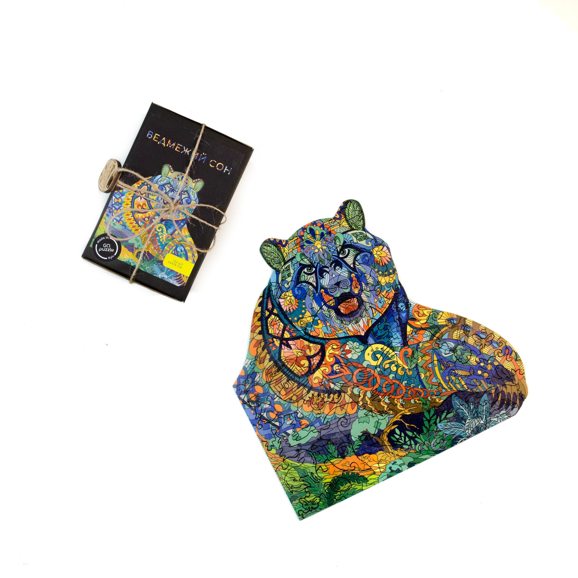 

Деревянный Пазл GO-puzzle "Медвежий Сон" 26х25см 005