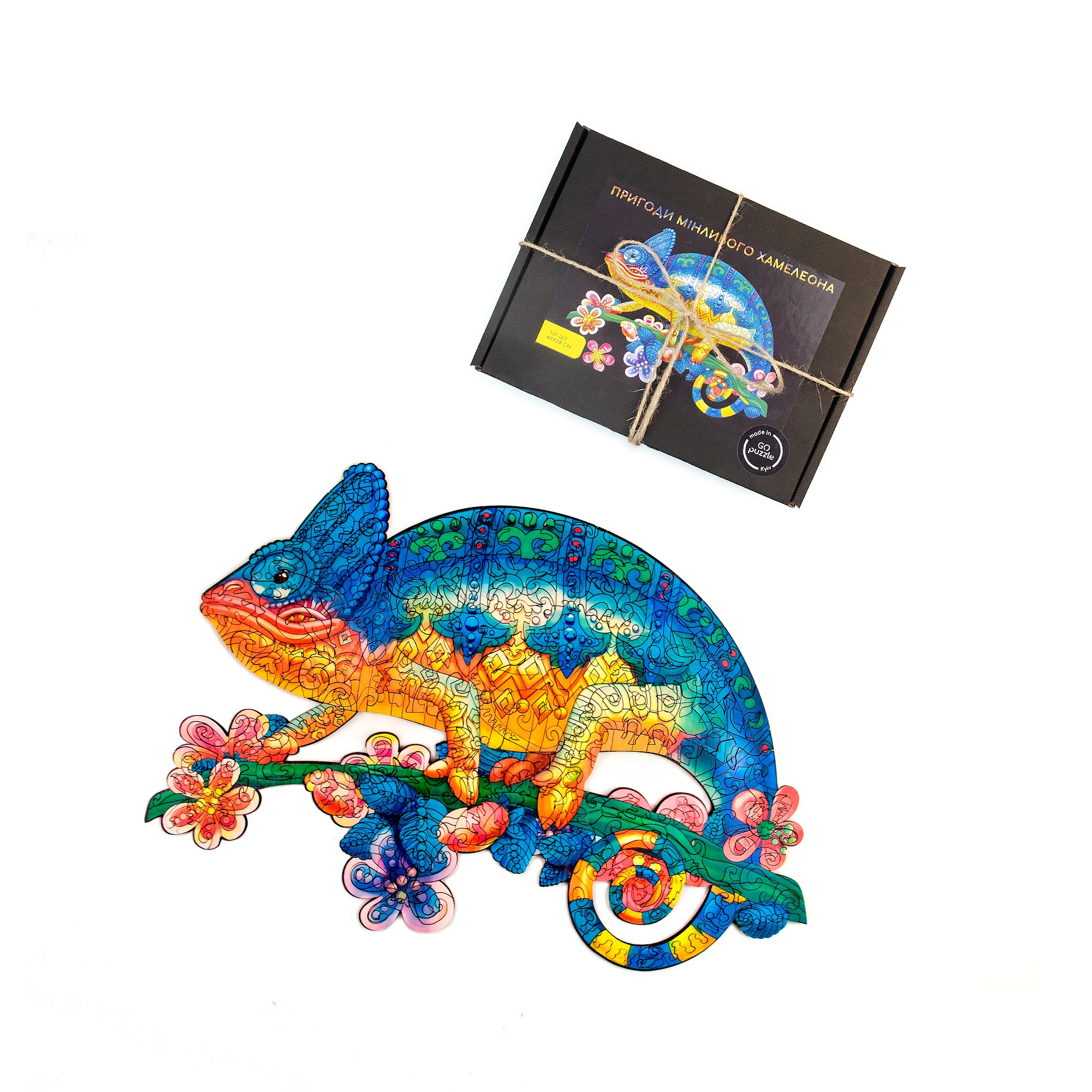 

Деревянный Пазл GO-puzzle "Приключения Изменчивого Хамелеона" 40х28см 004