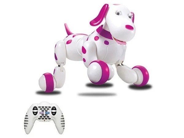 

Робот собака на радиоуправлении HappyCow Smart Dog, интерактивная игрушка для детей, Розовый