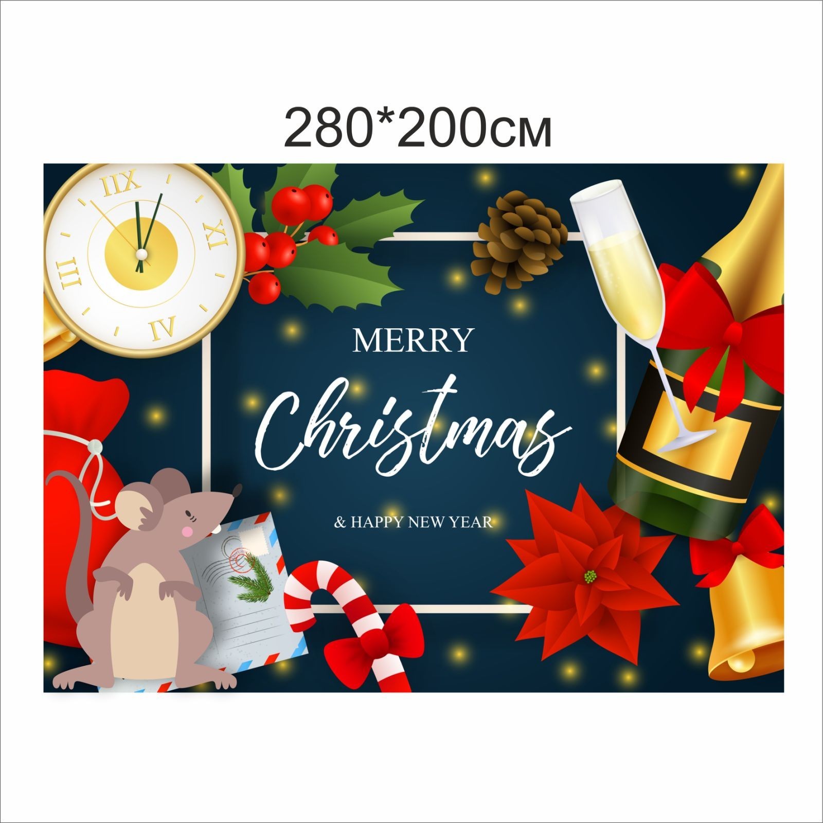 

Фотозона Vivay Merry Christmas 280x200 см (4770)