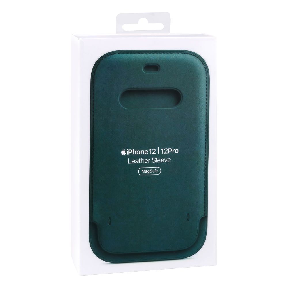 

Чехол-футляр MagSafe Leather Sleeve Case Full Size для Iphone 12 Pro Max Dark Green