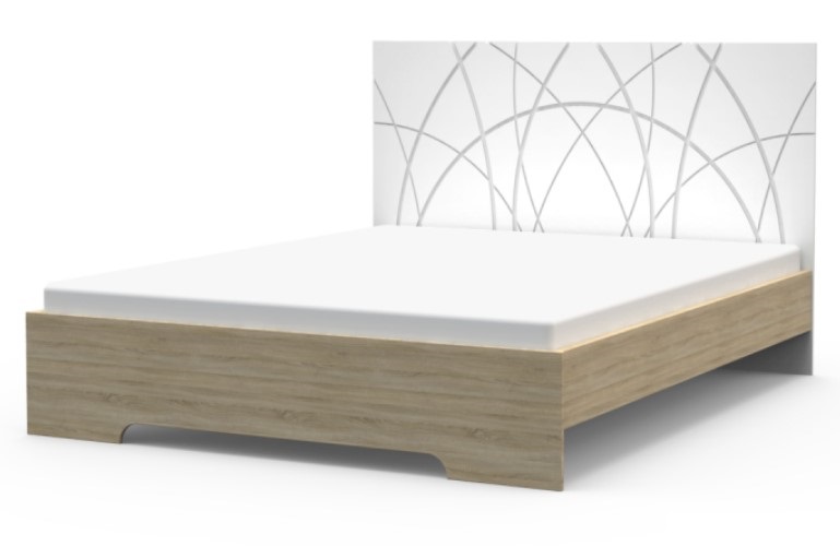 

Кровать Миа с газовым подъемным механизмом + опорные ножки Неман 180х200 белый/дуб Сонома