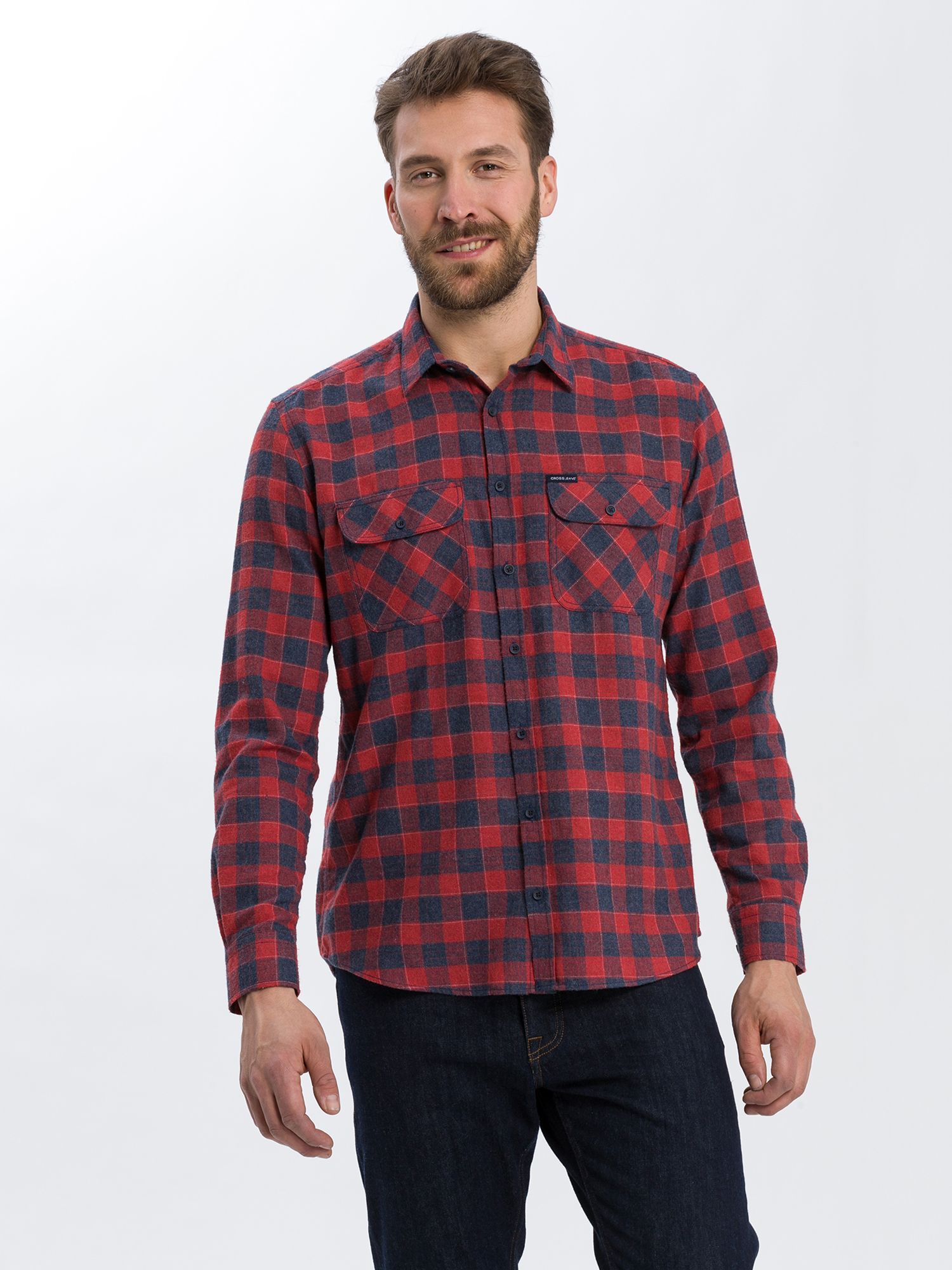 

Рубашка Cross Jeans 35387-415  Vintage Red, Рубашка Cross Jeans 35387-415 L Vintage Red