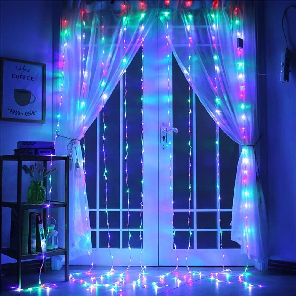 

Гирлянда штора водопад Max Light 2*2 метра занавес дождь 240LED Multicolor