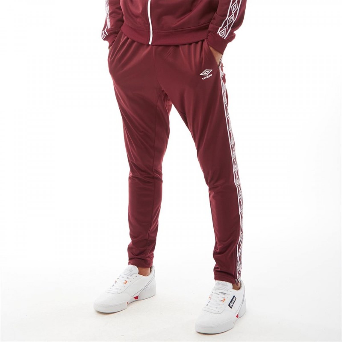 

Спортивные штаны Umbro Active Style Taped Tricot Port/White Burgundy, XXL (52)
