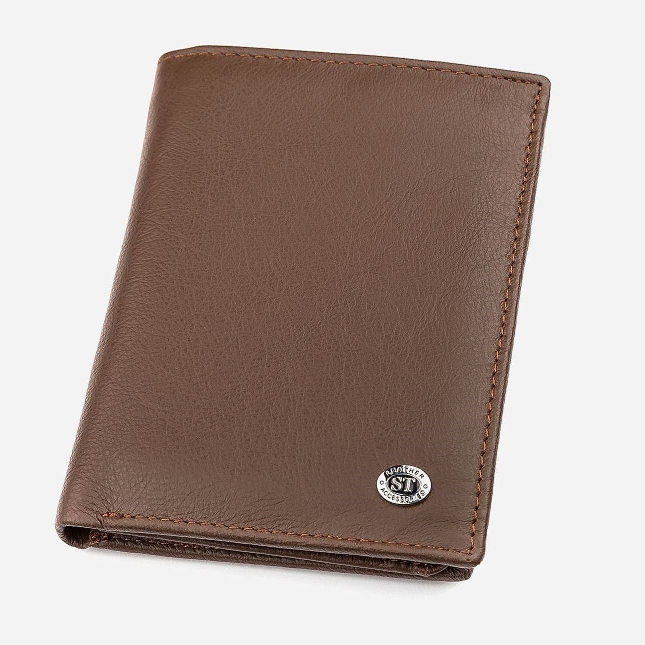 

Портмоне ST Leather Accessories 18348 Коричневое