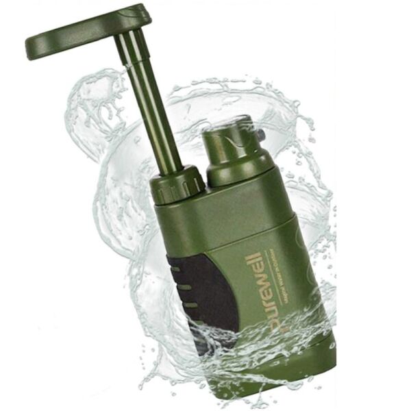 

Походный фильтр Purewell 3000L для очистки воды, портативный, туристический, с ресурсом 3000 литров (eg-100124)