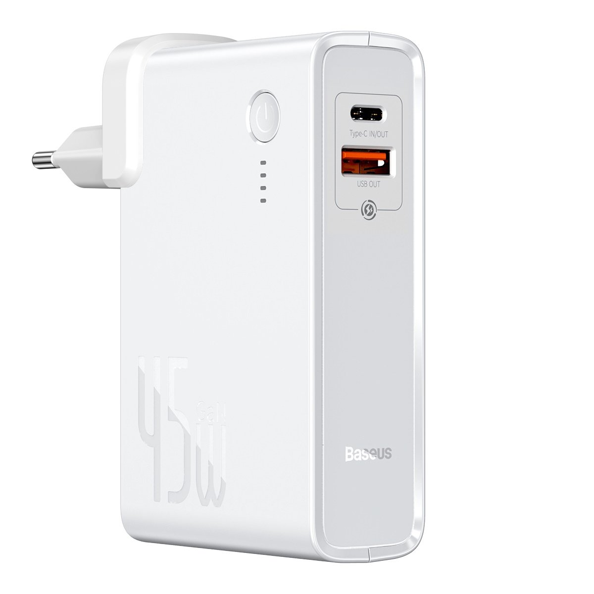 

Портативный аккумулятор + ЗУ Baseus GaN Charger 2 in 1 Quick Charge Power bank & Charger C+U 10000mAh 45W White (PPNLD-C02)
