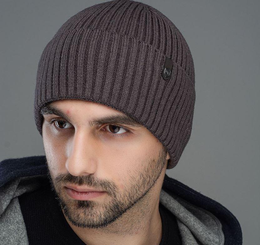 

Шапка мужская Leks ОГ 55-59 см зимняя вязаная на флисе с отворотом 7523-Форум грильяж/коричневый