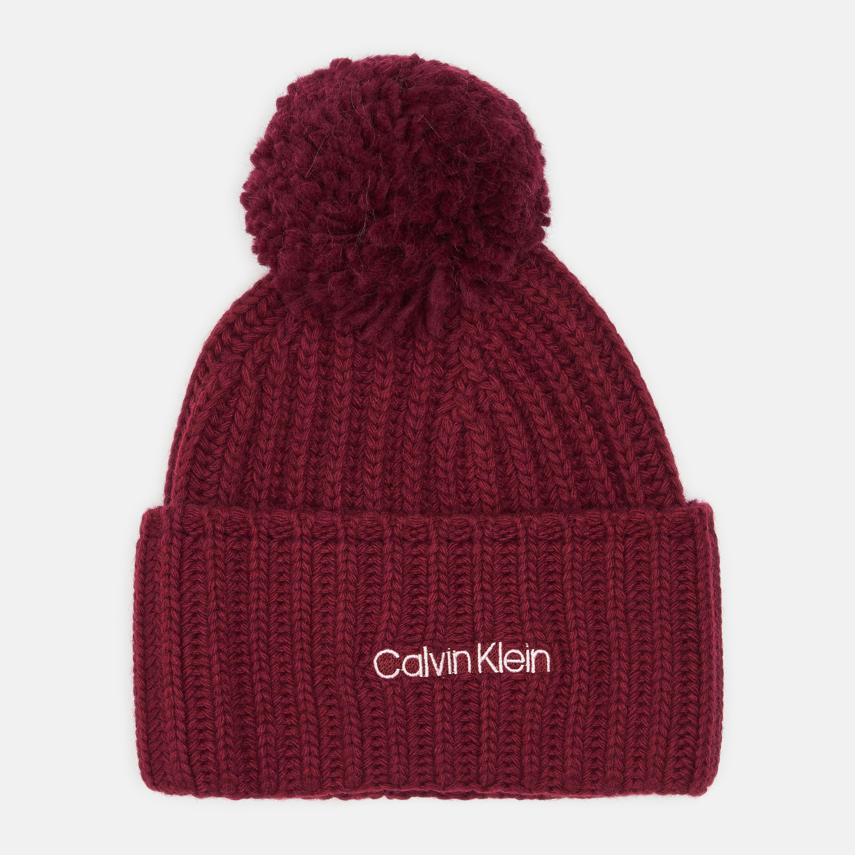 

Шапка Calvin Klein Jeans Oversized Knit Beanie W/ Pompom K60K608535-XB8 Red Currant