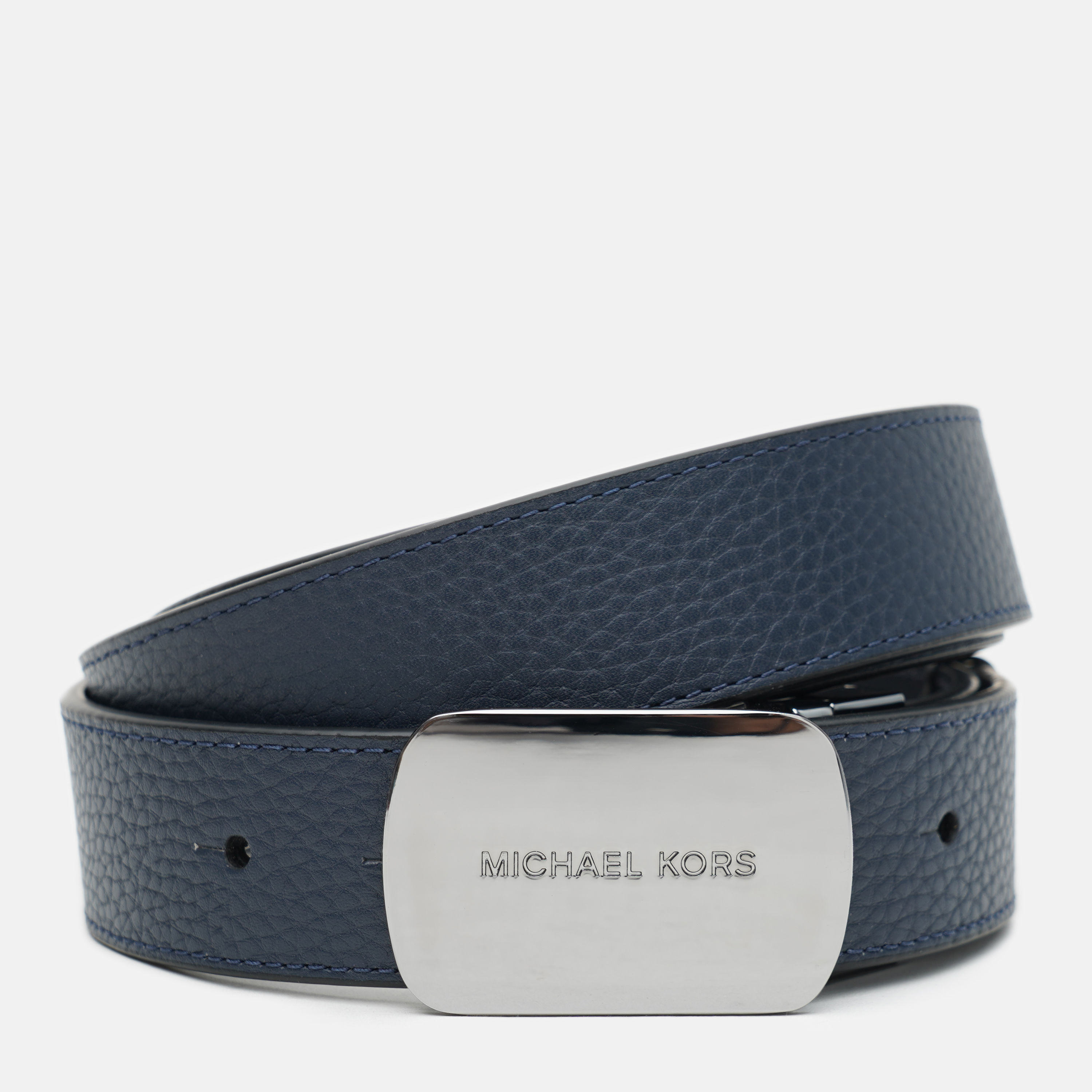 

Ремень кожаный мужской Michael Kors 34mm Ctfr Plaqu Belt 39S0LBLY1L-406 Navy