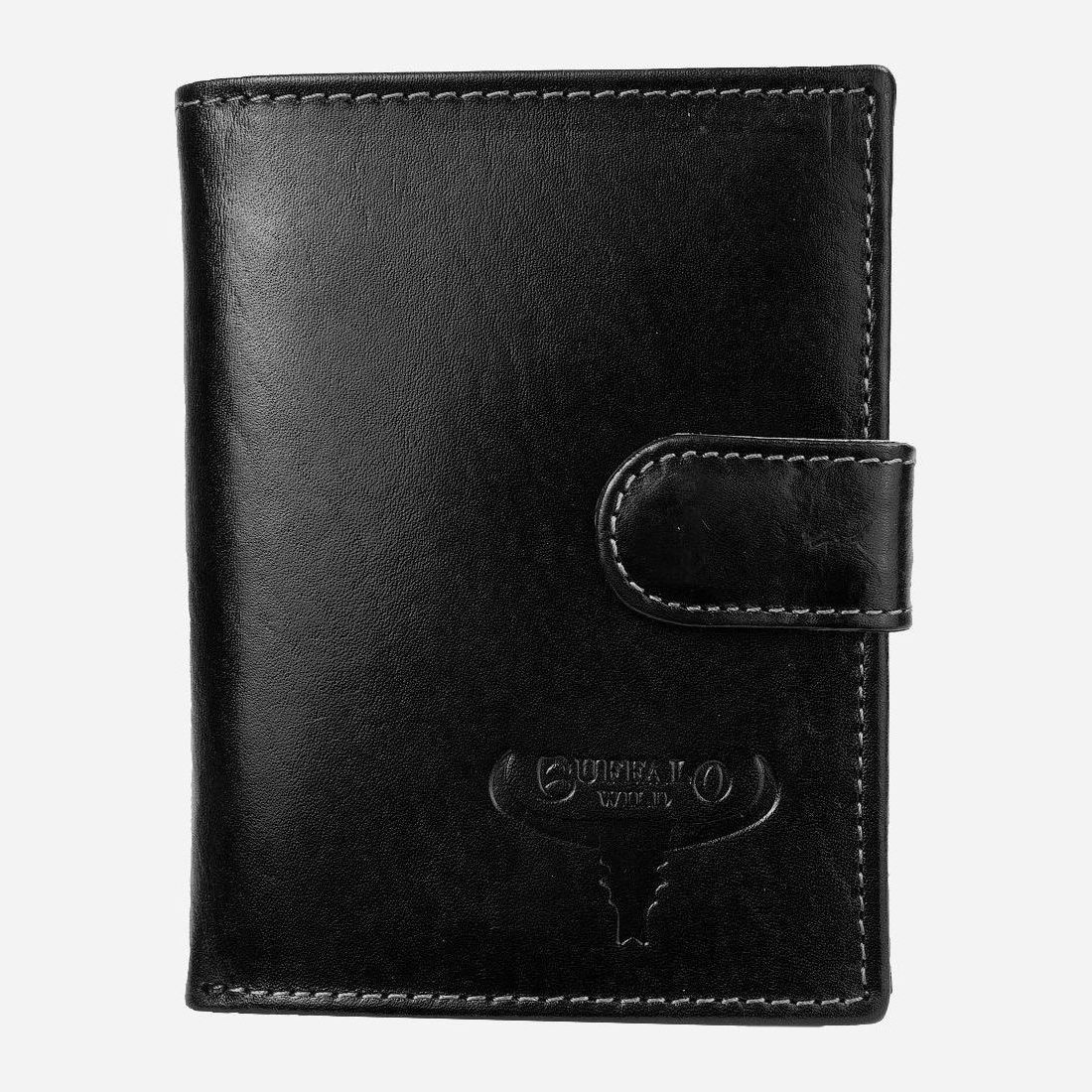 

Мужское портмоне кожаное Buffalo Wild DNK-N4L-CVTB-black Черный