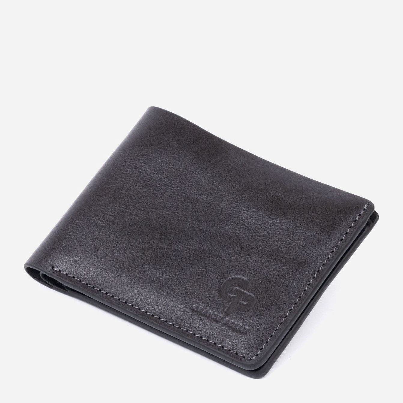 

Мужское портмоне кожаное Grande Pelle leather-11311 Черное