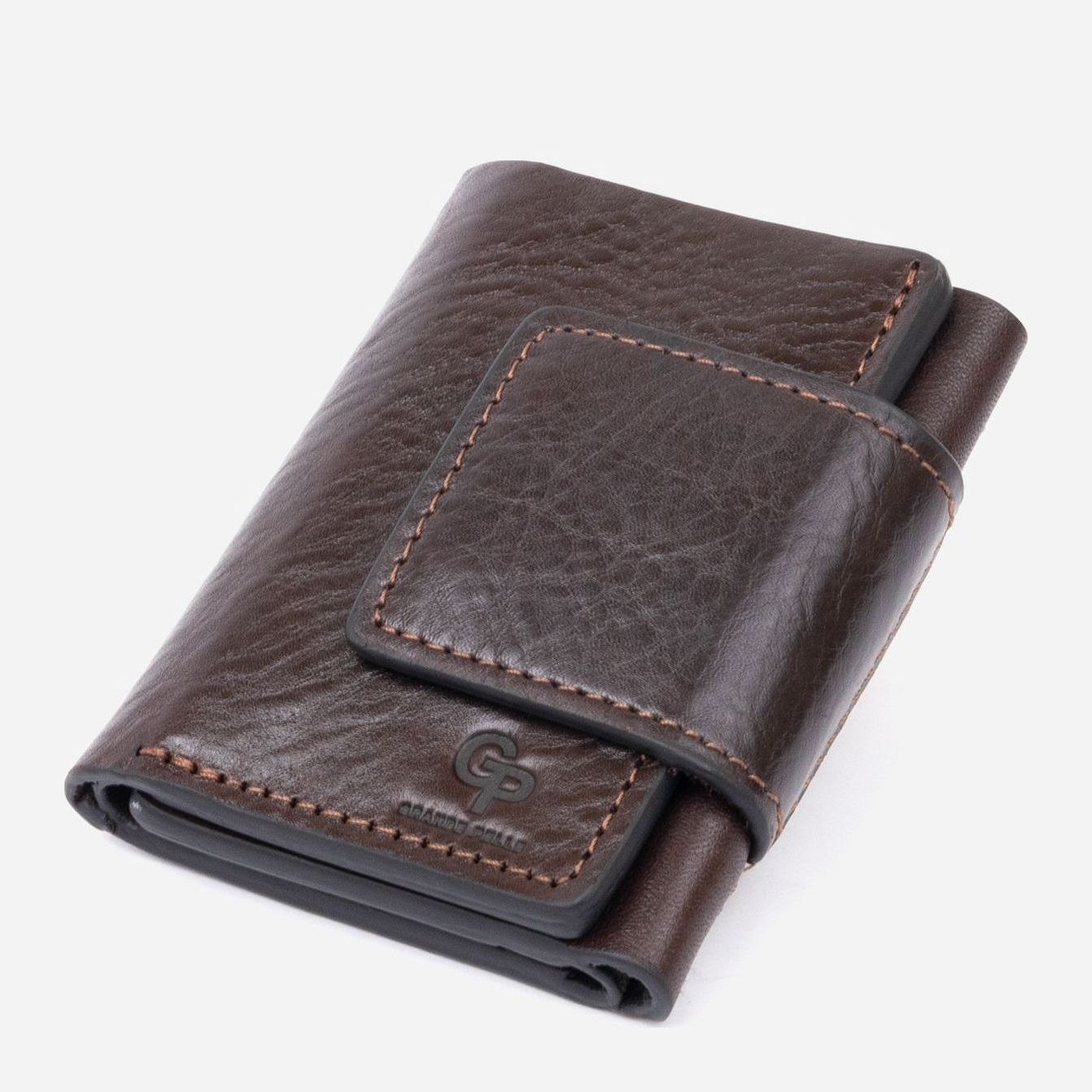 

Мужское портмоне кожаное Grande Pelle leather-11305 Коричневое