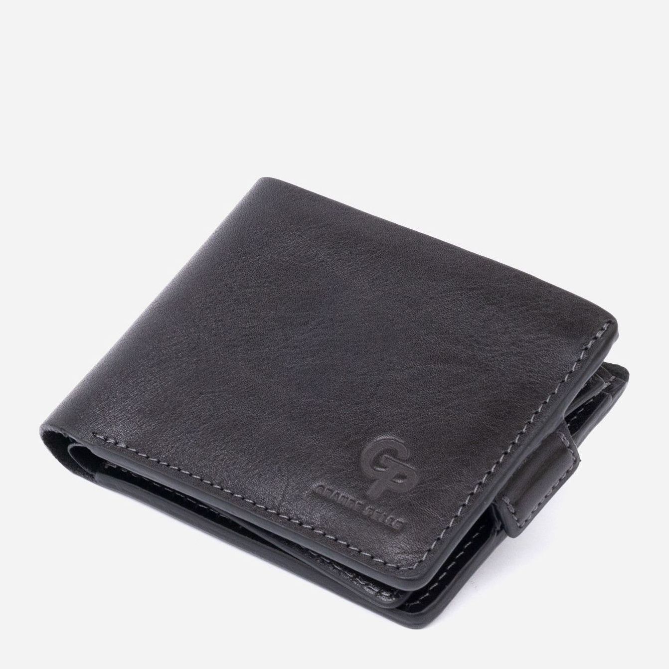 

Мужское портмоне кожаное Grande Pelle leather-11320 Черное