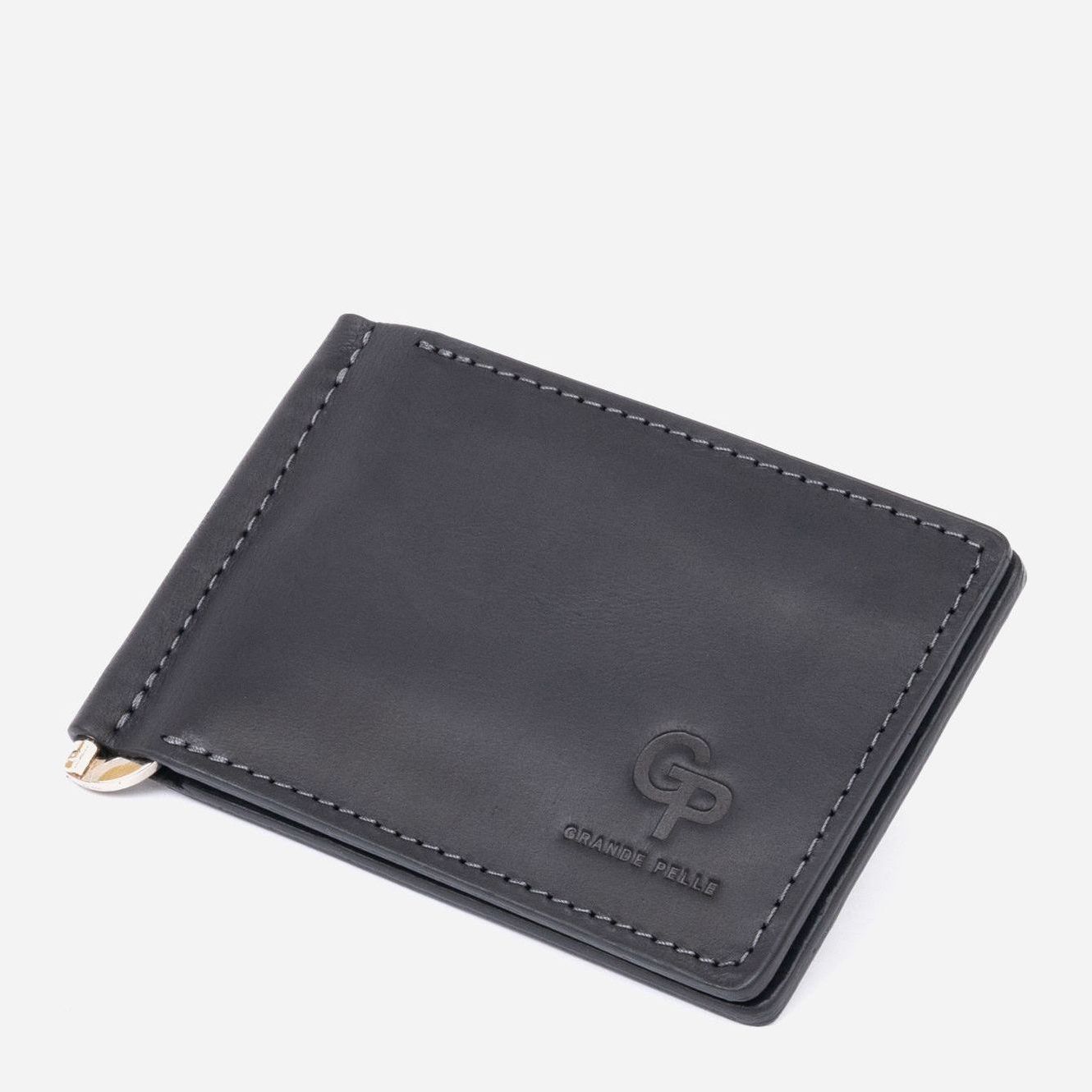 

Мужское портмоне кожаное Grande Pelle leather-11296 Черное
