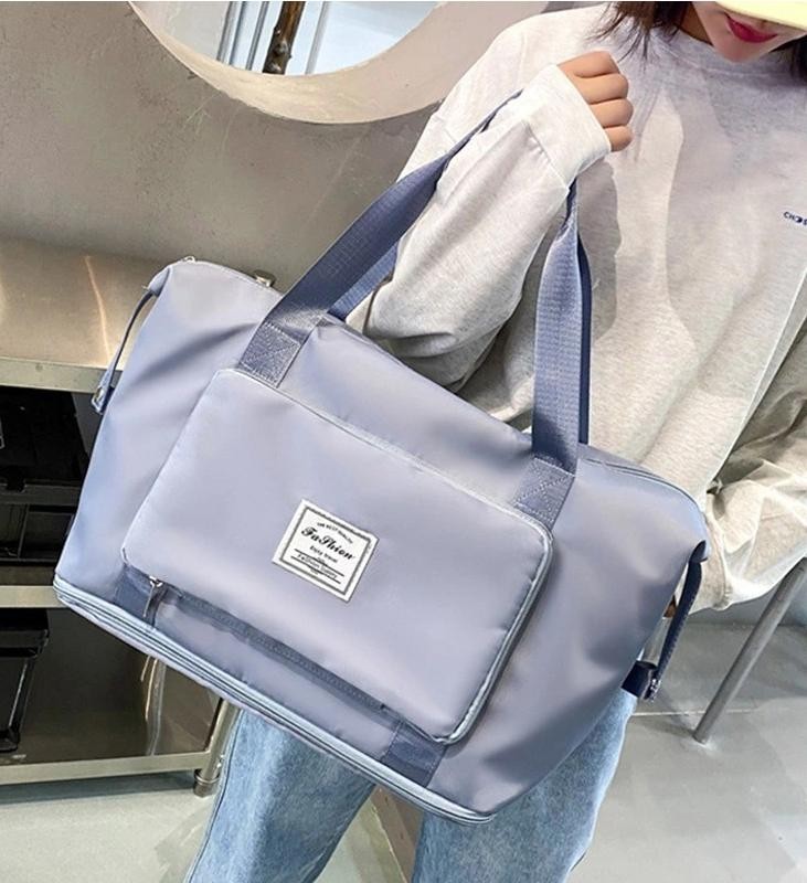 

Сумка женская дорожная складная спортивная ручная кладь FaShion цвет голубой(10-3016)