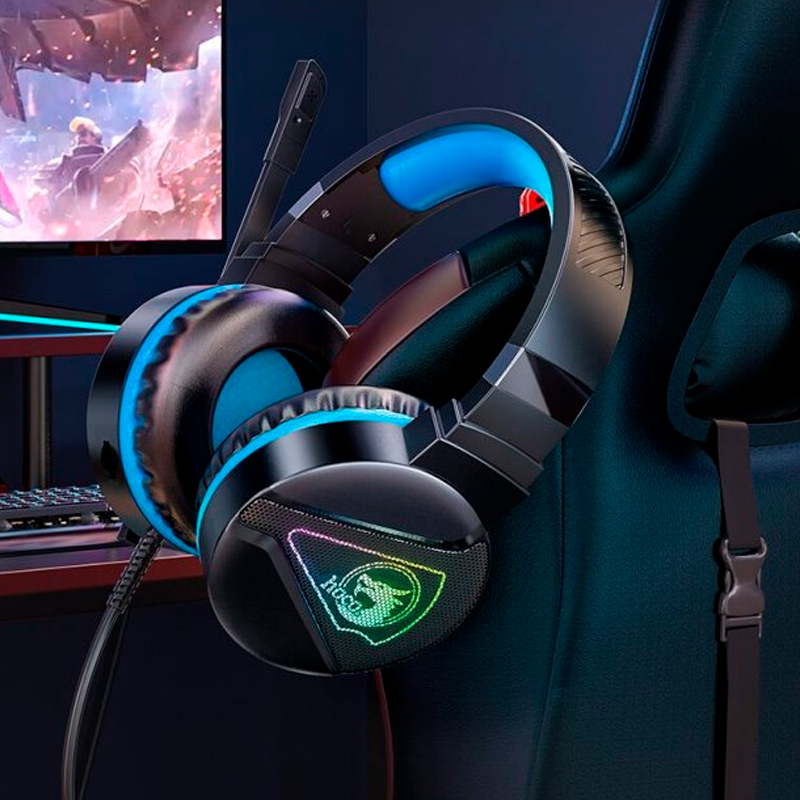 

Полноразмерные игровые наушники Hoco W104, Drift Blue
