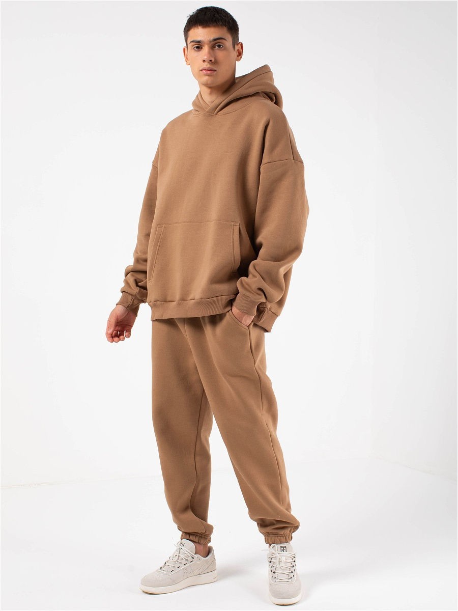 

Спортивный костюм мужской оверсайз Hoodie People капучино, Спортивный костюм мужской оверсайз Hoodie People капучино L