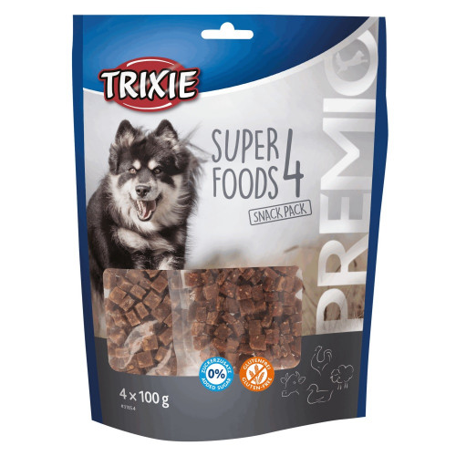 

Лакомство Trixie - PREMIO 4 Superfoods микс курица, утка, говядина и баранина, для собак, 100 г, упаковка 4 шт.