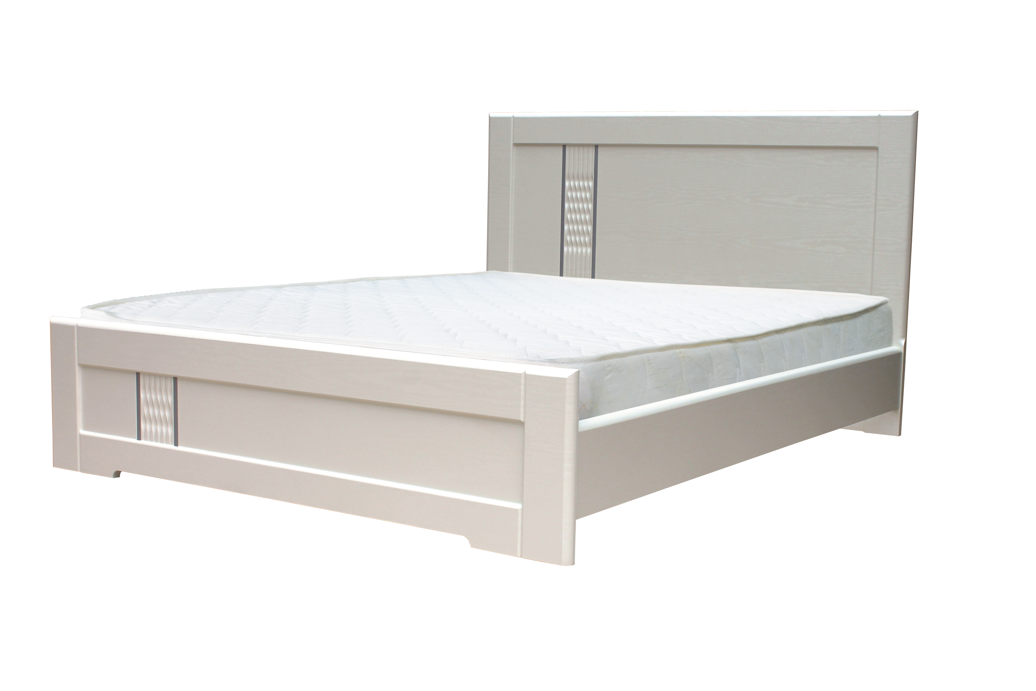 

Кровать Зоряна с металлическим каркасом + опорные ножки Неман 180х200 скол дуба белый