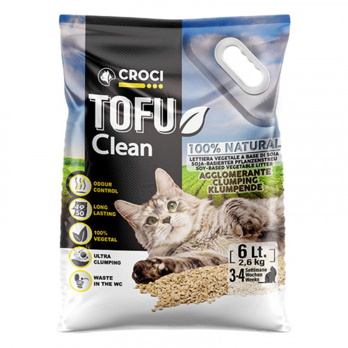 

Наполнитель Croci Tofu Clean для кошачьего туалета, комкующийся, 6 л