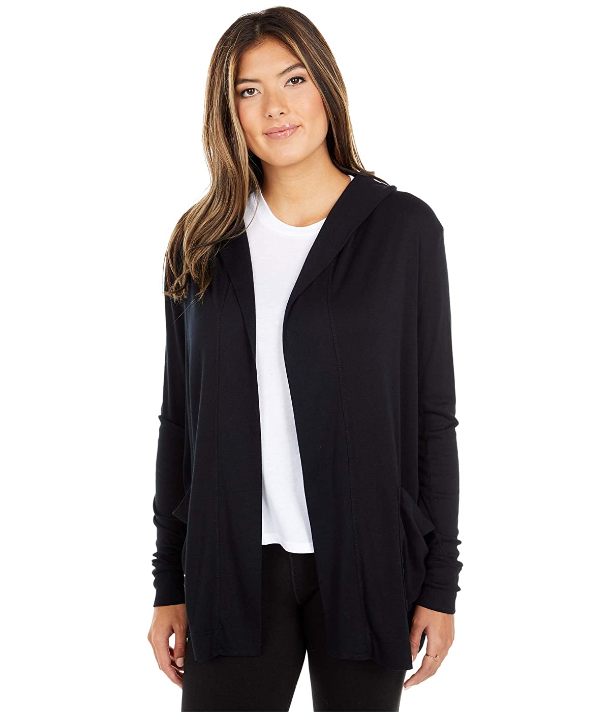 

Кардиган Splendid 1x1 Rib Knit Hooded with Pockets Black, S (44)