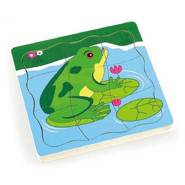 

Дерев'яний багатошаровий пазл Viga Toys Жабка (59516VG21)