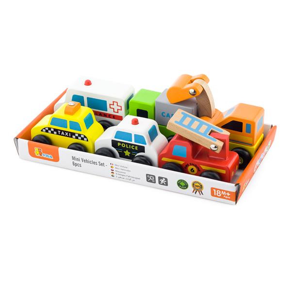 

Набір іграшкових машинок Viga Toys Спецтранспорт, 6 шт. (5962121)