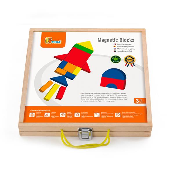 

Набір магнітних блоків Viga Toys Форми і кольори (5968721)